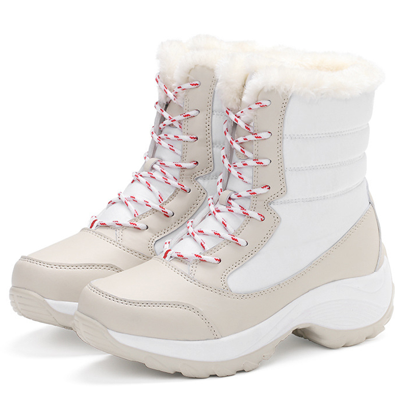 MOV Botas De Nieve Para Mujer Con Plataforma Antideslizantes Botines De Invierno Con Pelo Acolchado Altura De La Botas Hasta La Rodilla Impermeables