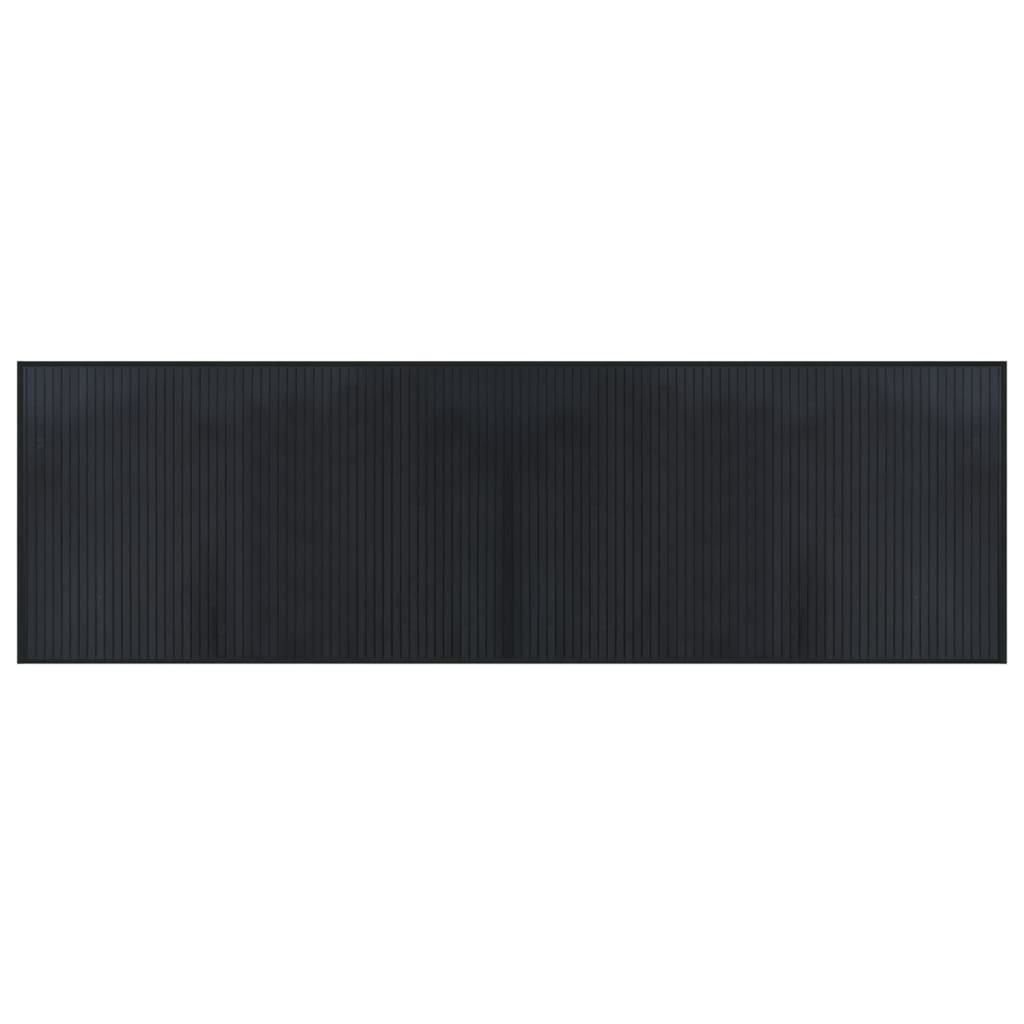 Vidaxl Alfombra Rectangular Bambú 60x200 Cm Color Negro