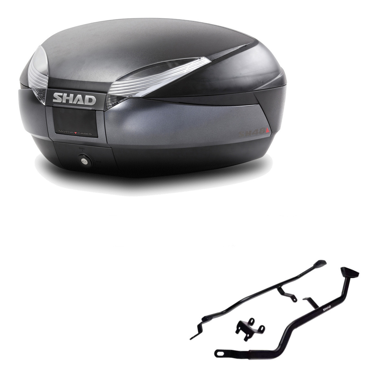 Baul Trasero + Herraje Montaje Sh48 Dark Grey Premium KIT-189602