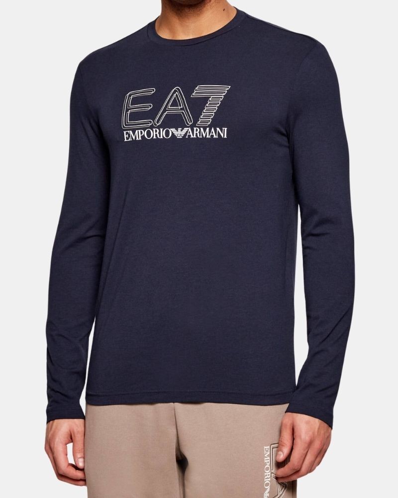 EA7 7M001310 AF10373 Camisetas Manga larga Hombre Azul