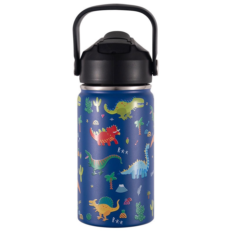 Botella de Agua de Maple inoxidable de 350ml para niños (20 Diseños) mantiene El Frío y el color-Reutilizable térmico | Libre de BPA | Mantiene 24H frío/Caliente 12H | Thermo & Hermético-Prueba de Fugas de Doble comparación (TK350 1099 F6 D7)
