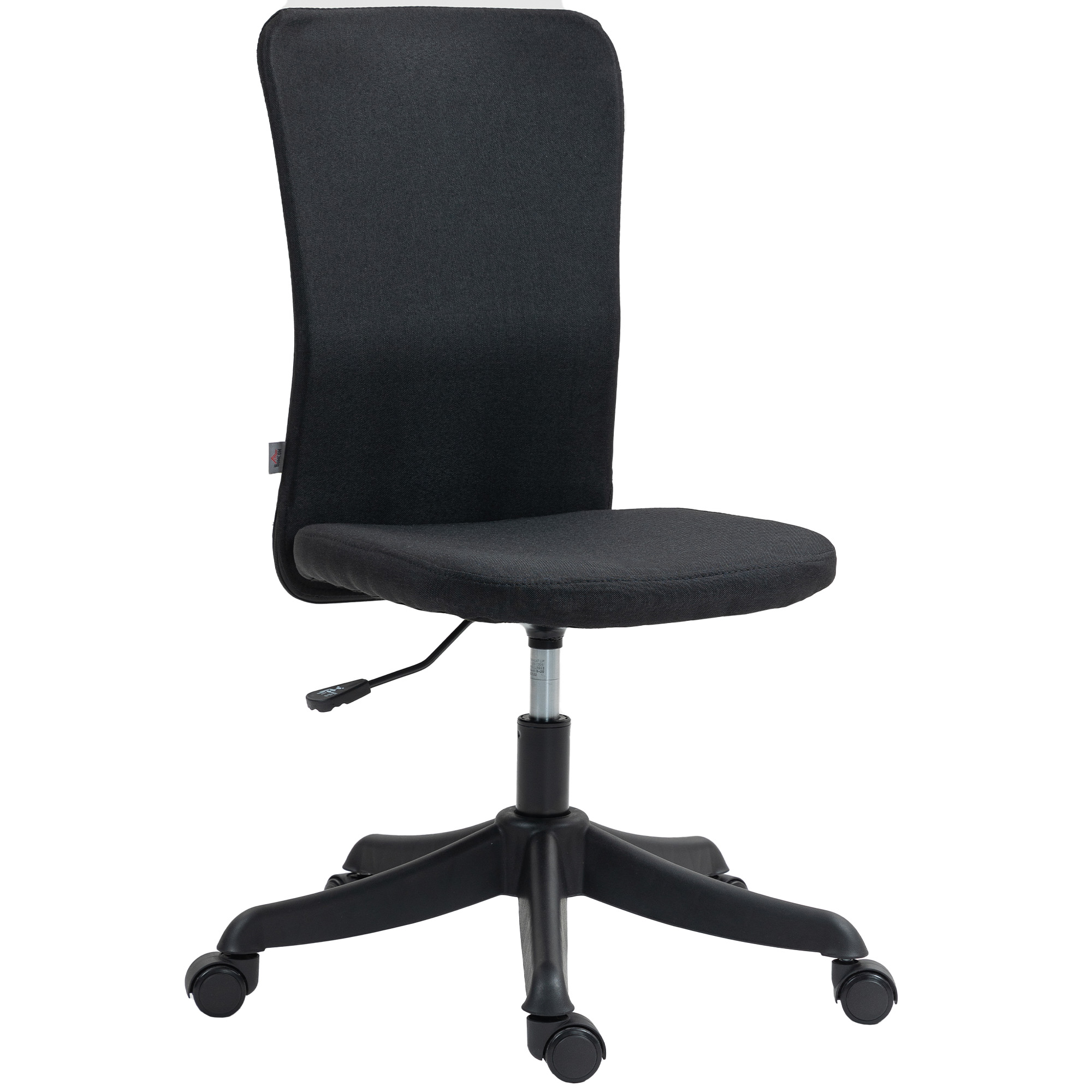 HOMCOM Silla de Escritorio sin Brazos Silla de Oficina Giratoria Tapizado en Lino Sintético con Altura Ajustable para Estudio Dormitorio Tocador Carga 120 kg