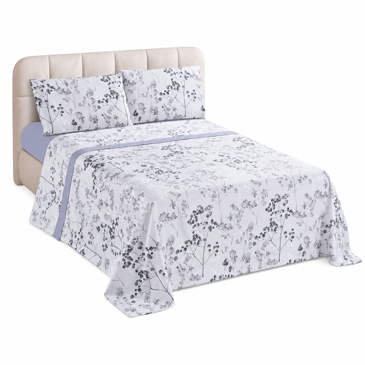 Juego de Sábanas 4 Piezas con 12 Estampados, Disponible para Cama 90, 135, 150 y 180 cm, Suave para Dormitorio