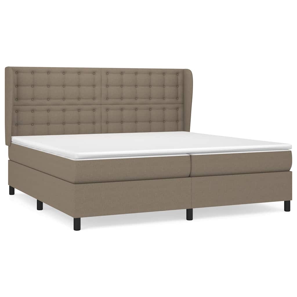 vidaXL Cama box spring con colchón tela 200x200 cm Multicolor