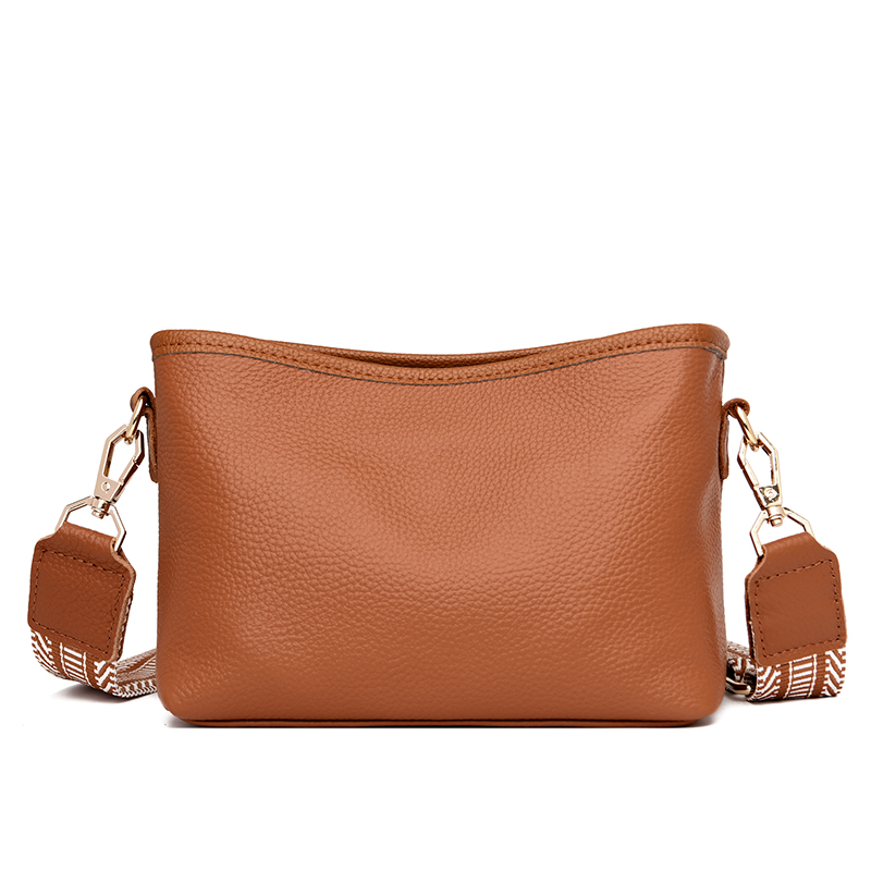 TK Bolso cruzado de cuero genuino para mujer, bandolera de hombro de vaca de Color sólido, a la moda, de lujo, para teléfono, 2022