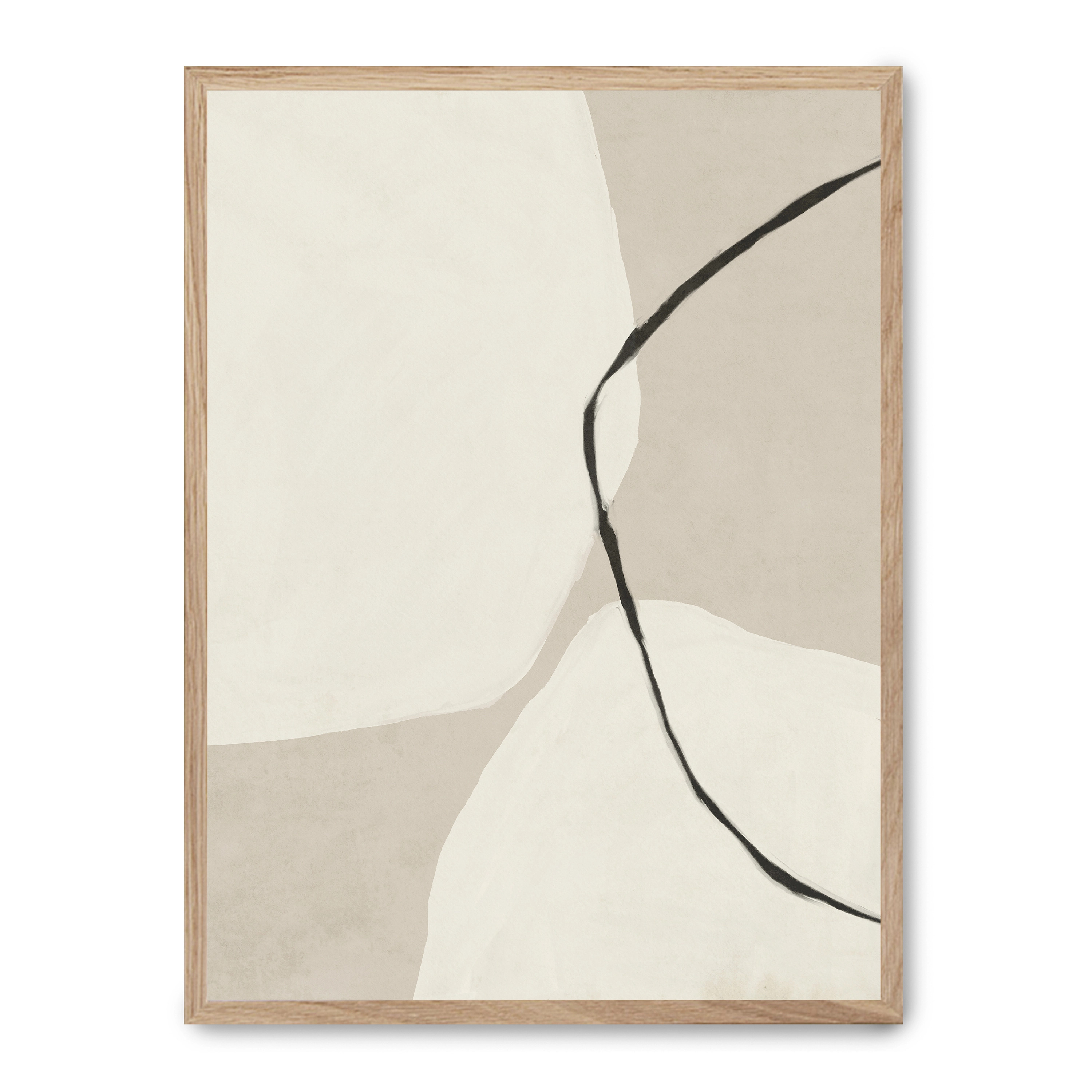 Lámina con marco negro LESS IS MORE I 21x30 cm, Póster impreso en papel de primera calidad de 180gr, montado sobre marco de madera MDF acabado en negro., Arte - Aesthetic