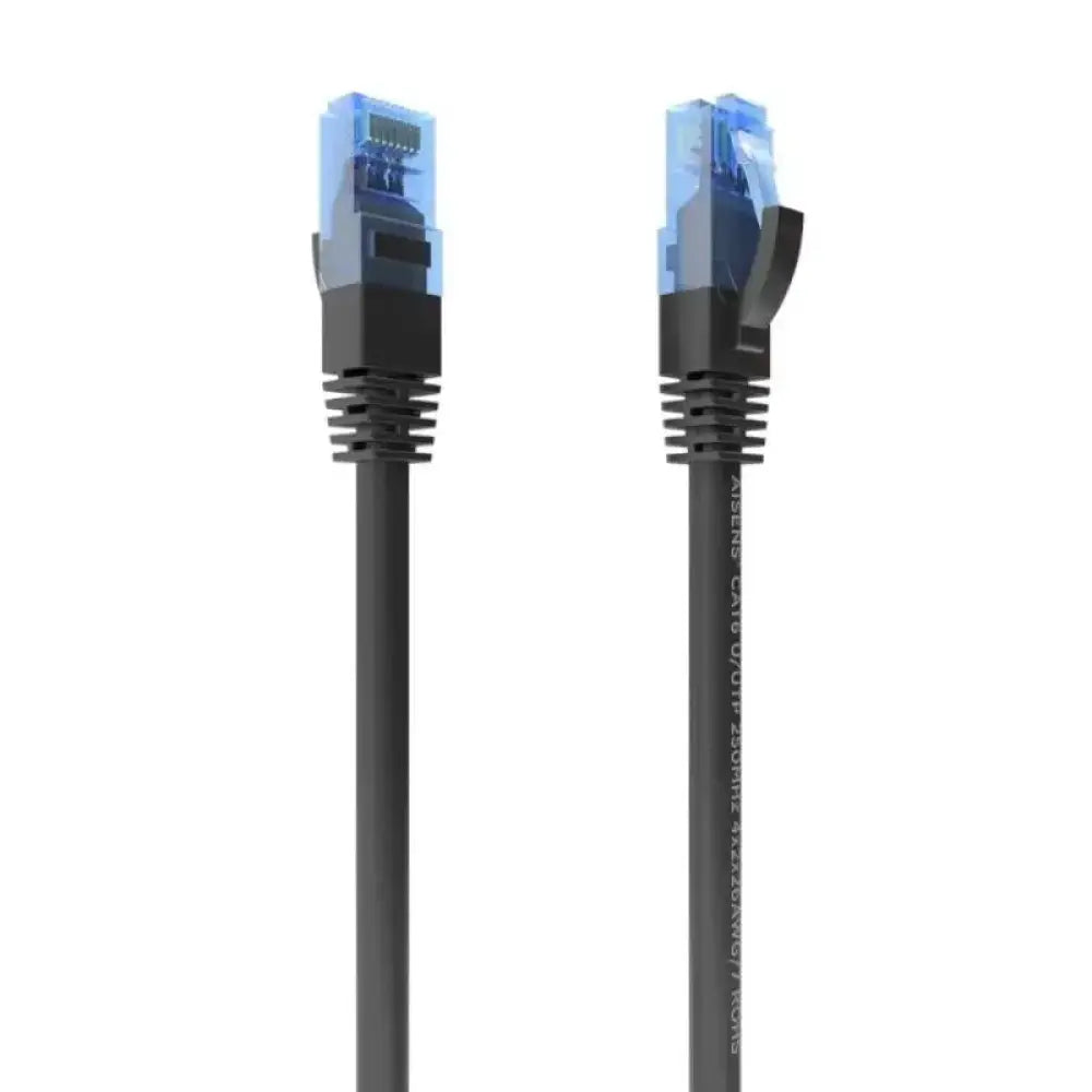Aisens - Cable de red RJ45 Cat.6 UTP AWG26 CCA 50 cm negro para conexión estable hasta 1000 Mbps y 250 MHz, compatible con routers y switches
