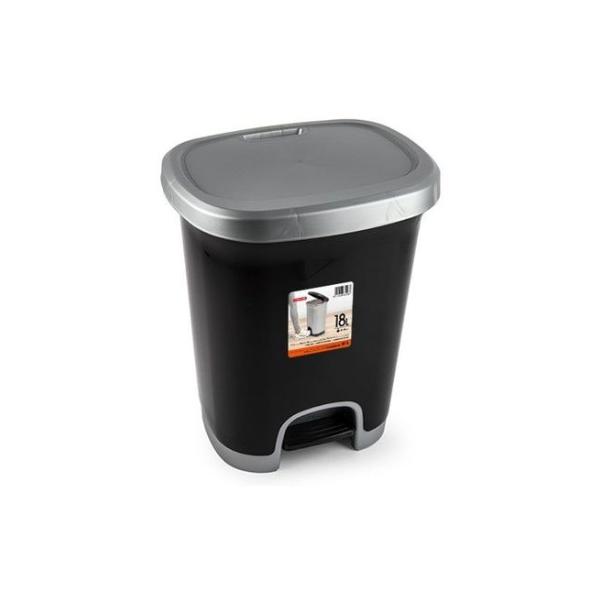C.A - Papelera con Pedal 🗑️ | 18 Litros | Libre de BPA | Tapa Higiénica | Para Baño y Cocina | 40x32x28cm
