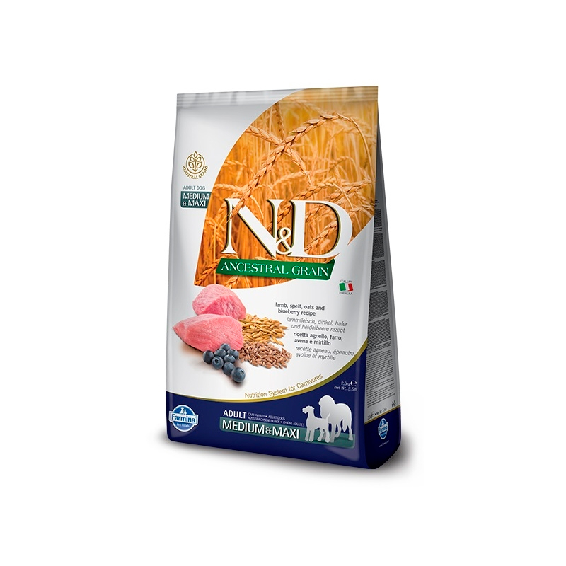 Farmina N&D Ancestral Adult Medium / Maxi Pienso para Perros con Cordero