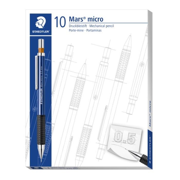 STAEDTLER PORTAMINAS STAEDTLER 775-05 MARSMICRO CAJA:10 unidades  ROTULADORES