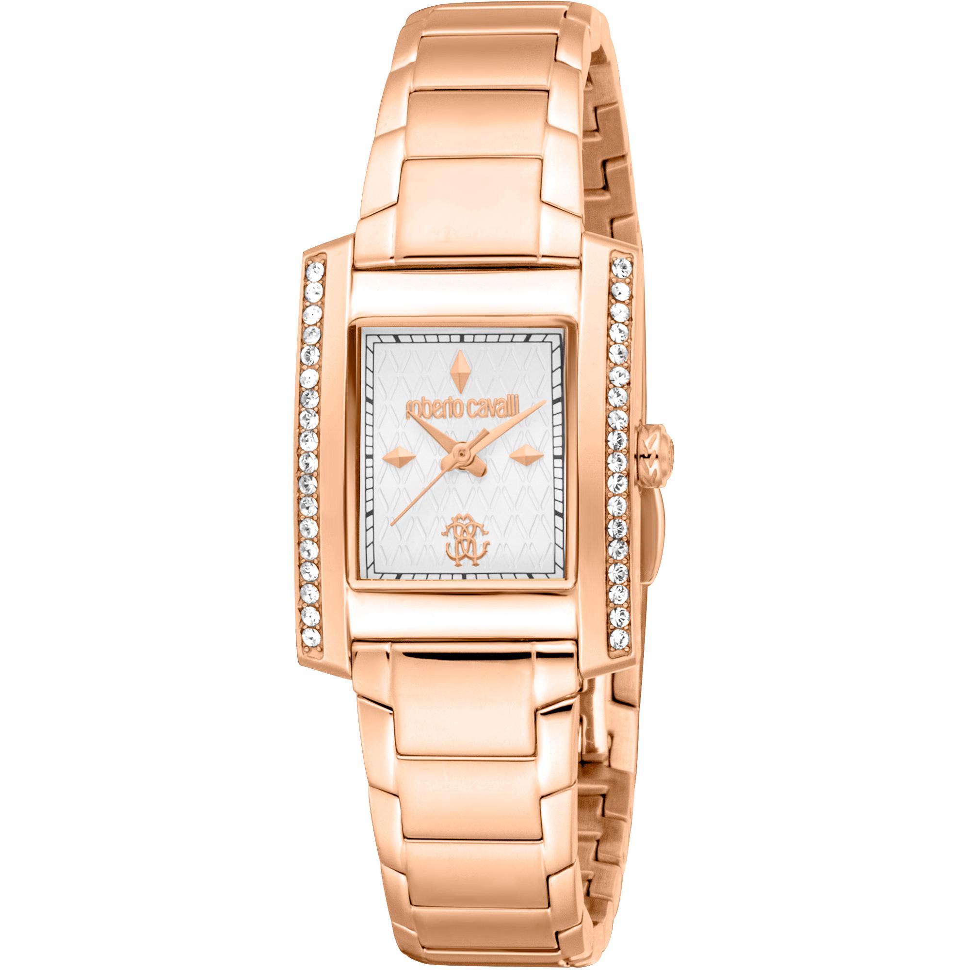 Reloj De Pulsera Roberto Cavalli Roberto Cavalli Lady - Rc5L120M0075 Correa Color: Oro Rosa Dial Gris Plata Mujer
