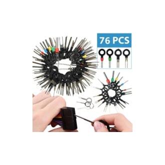 CA Kit de 76 piezas de herramientas nuevas para quitar terminales de cables, conectores de crimpado para cableado eléctrico automotriz.