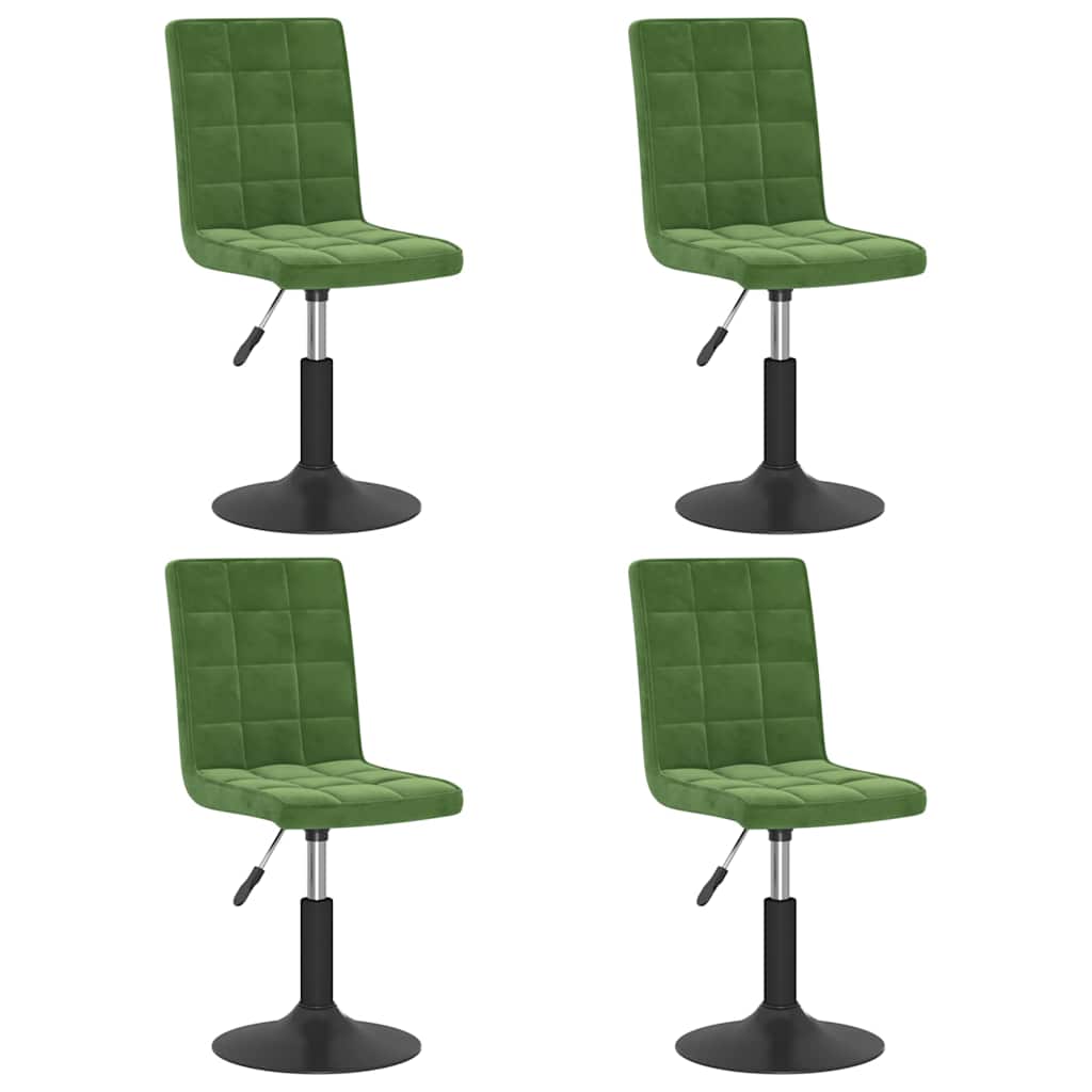 vidaXL Sillas de comedor giratorias 4 unidades terciopelo  40 x 52 x 93 cm Multicolor