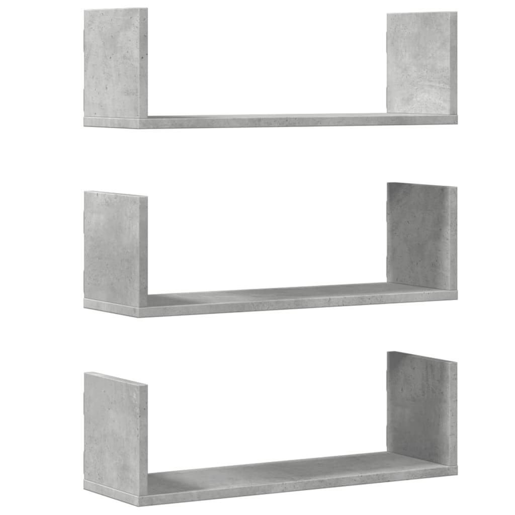 vidaXL Estantes de pared 2 uds madera ingeniería 58x18x18 cm Multicolor