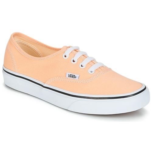 Zapatillas Mujer Vans Authentic Naranja - Estilo Skate - Cierre Cordones