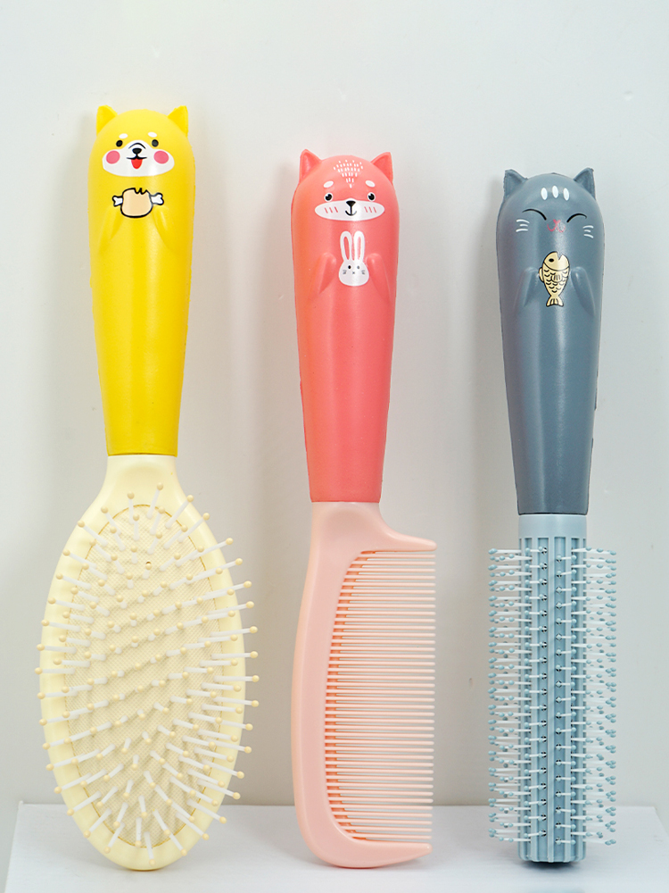 TK Cepillo De Pelo Antiestático Para Niños Diseño De Animal Peine Plano Para Cabello Con Onzas No Daña Al Escalpado Uso Infantil