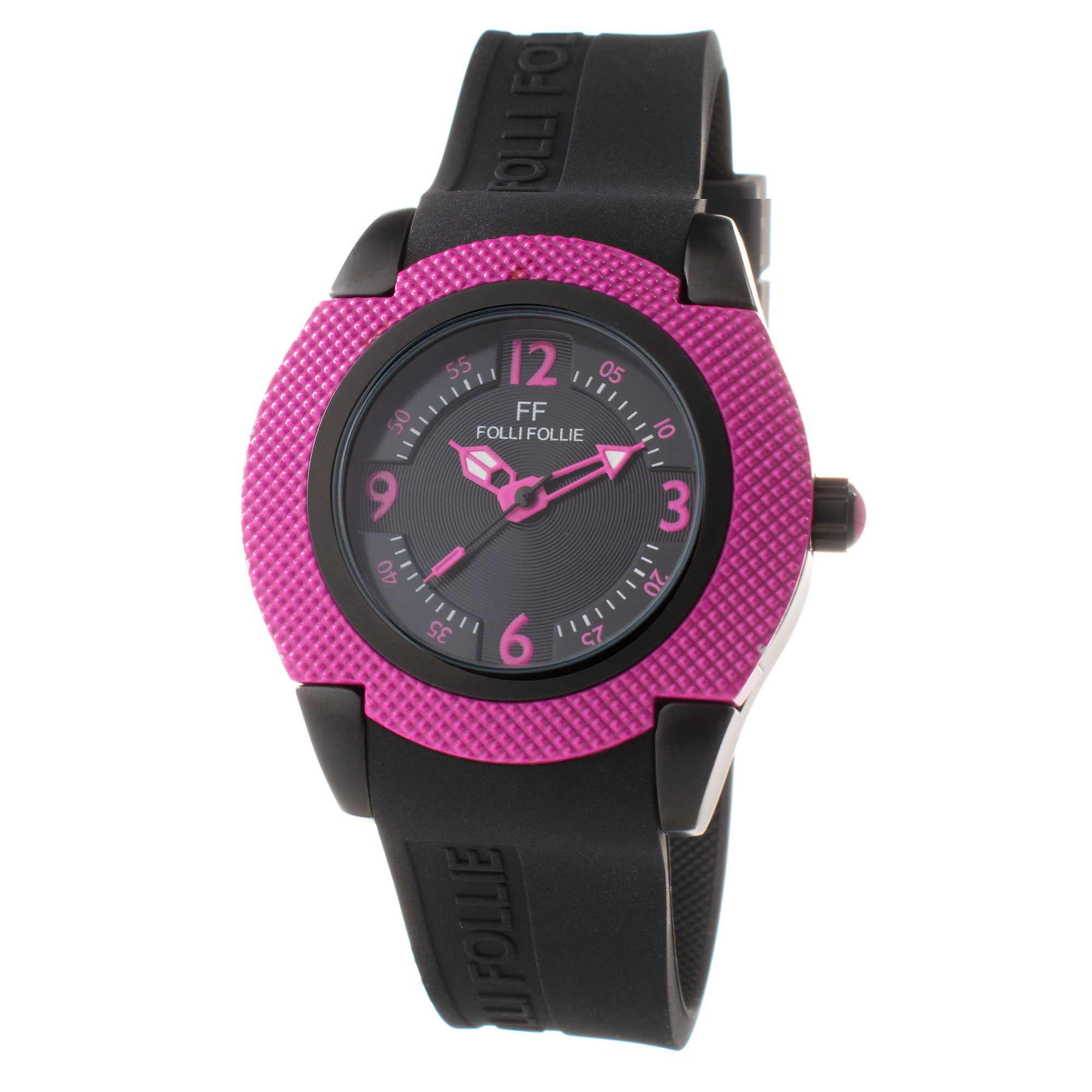 Folli Follie Reloj Mujer Analogico Cuarzo con Correa de Silicona WF13Y028ZPP