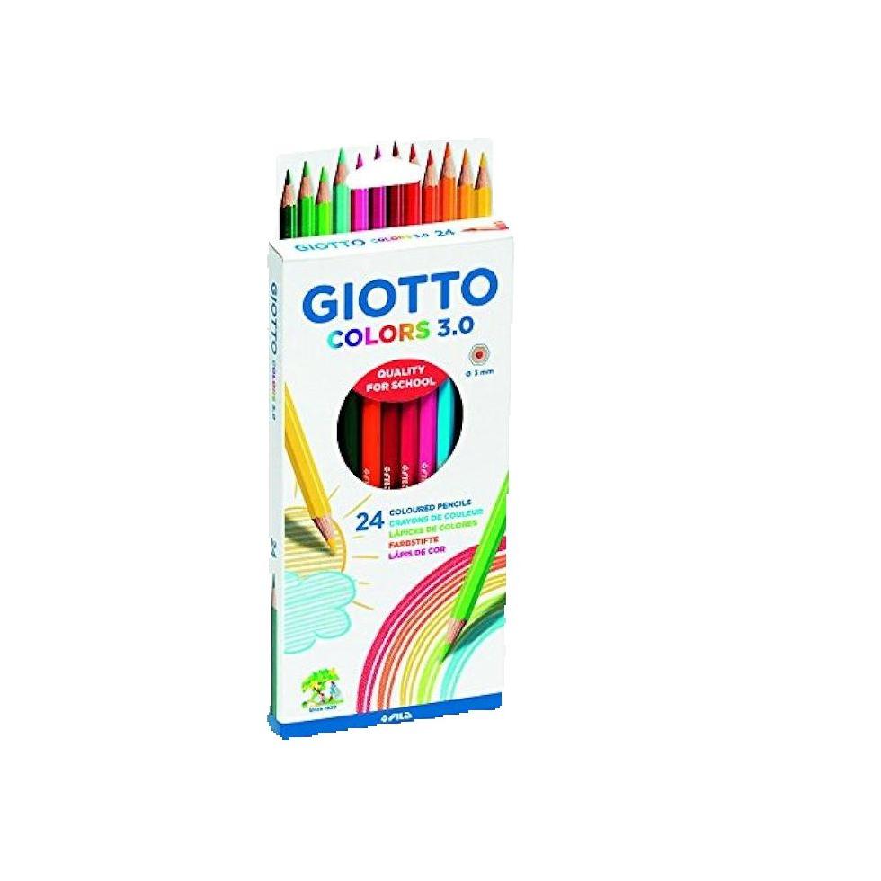 Estuche 24 lápices de colores  3.0 Giotto (MINA 3mm.)