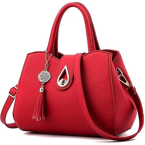 Bolso de cuero sintético para mujer, con asa superior, cartera de dama, elegante, para trabajo, ataché, bolsa de mano