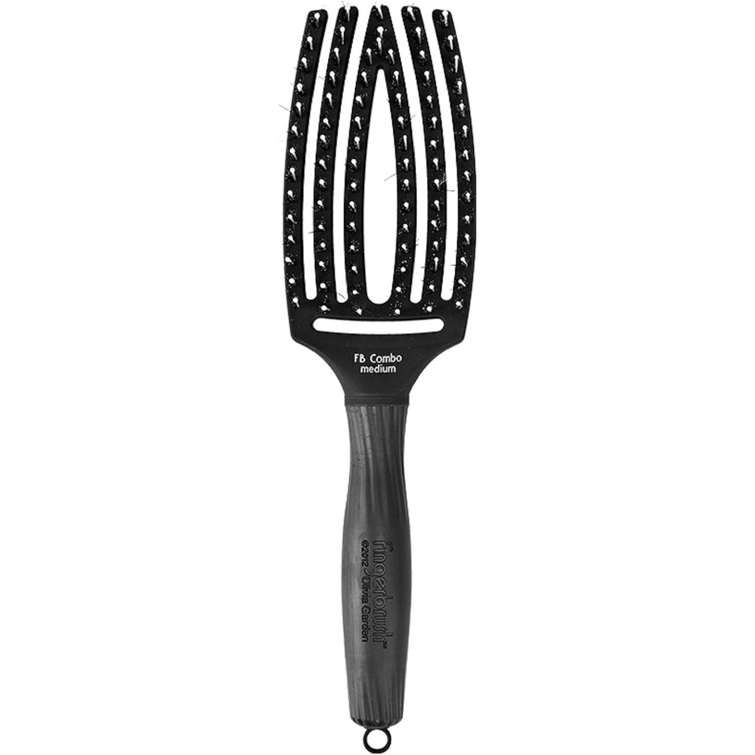Olivia Garden Brosse Finger Brush Medium Negro 1 Unidad