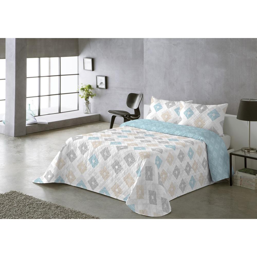 BOHEME - Colcha Estampada Reversible Rombos