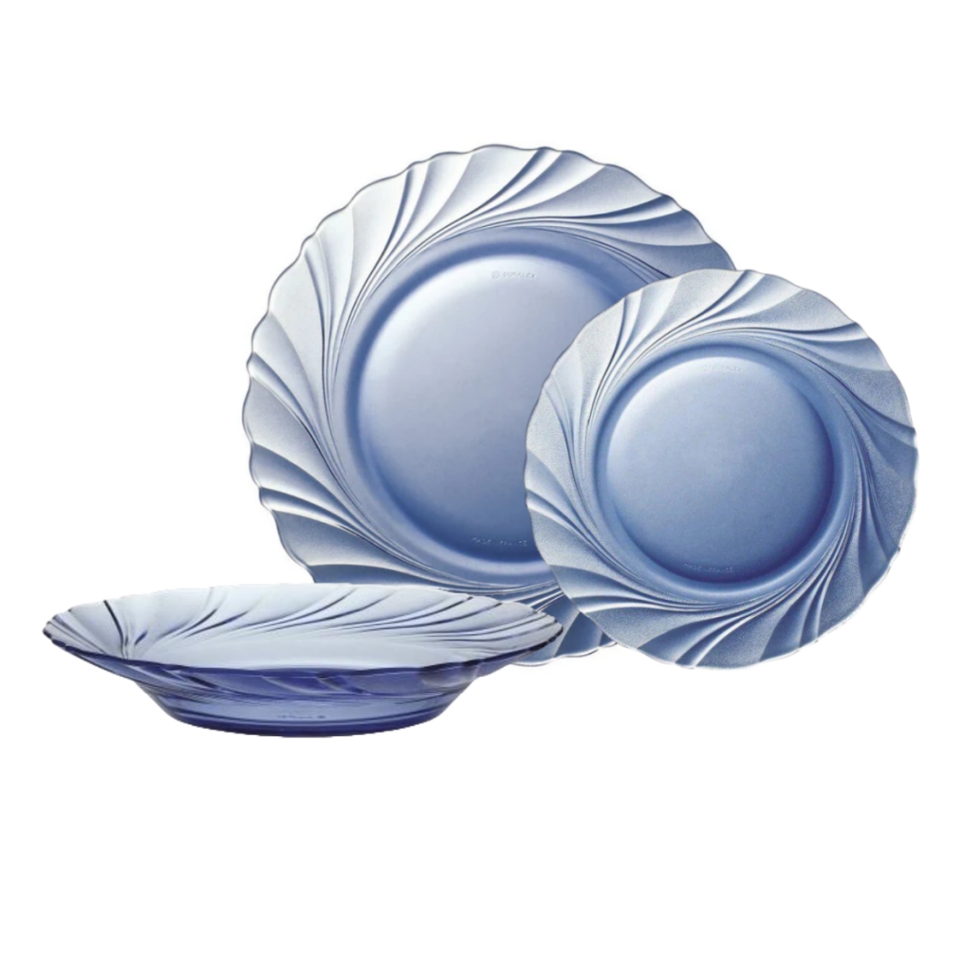 Duralex - Vajilla Duralex Beau Rivage Marine 18 piezas | Amystyle
