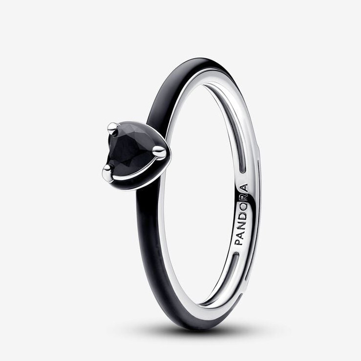Pandora Anillo Pandora ME en plata de ley Corazón Chakra Negro 193088C01 , para Mujer