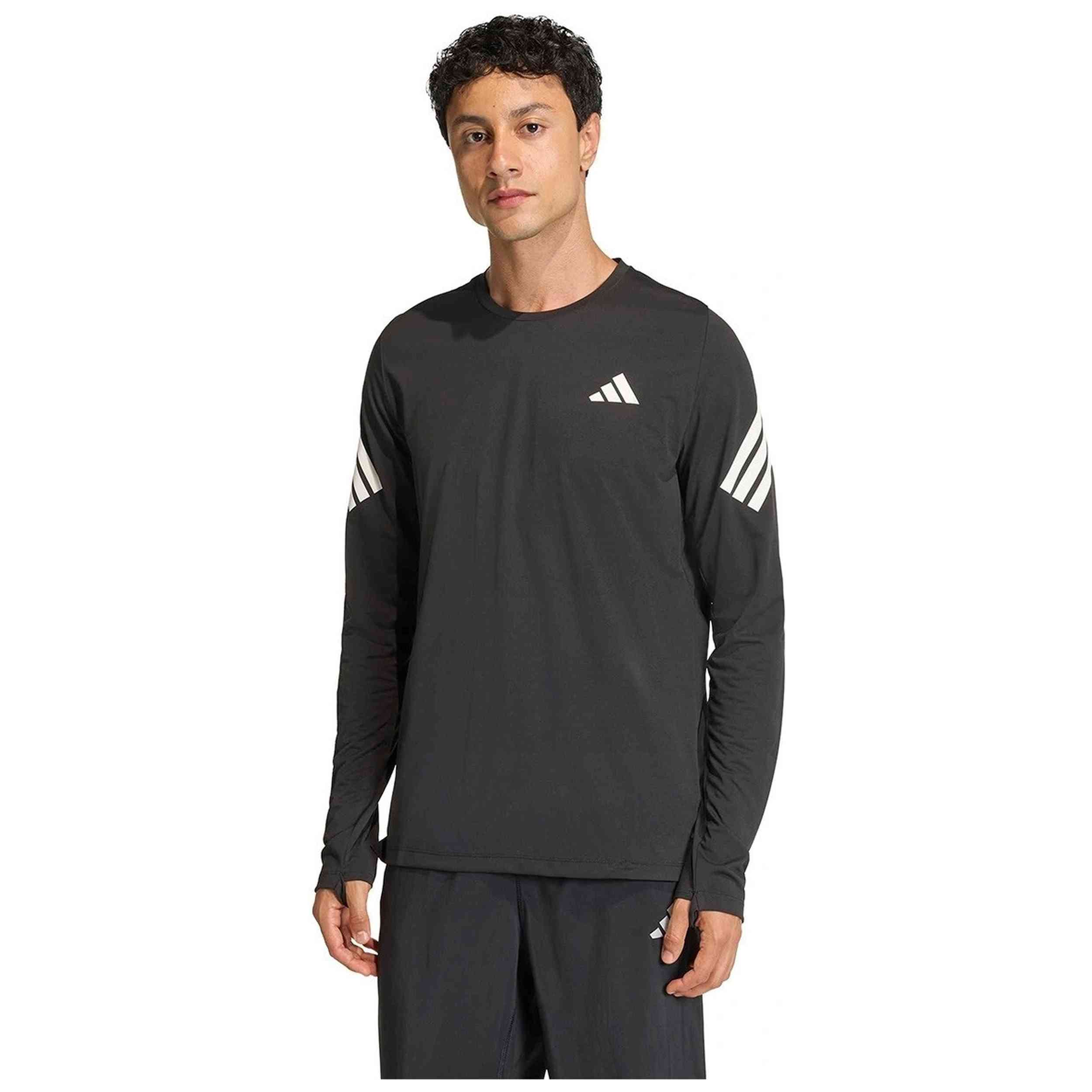 Camiseta De Manga Larga Adidas modelo adi365 Iconic Running Longsleeve para Hombre en color Negro