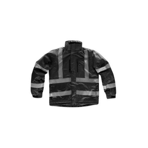 Parka con Cintas Reflectantes Discontinuas Acolchada, Impermeable y con Capucha