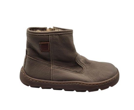 Andanines - Botines para niñas modelo 252657 de piel con forro barefoot, diseño cómodo y flexible en tono taupe