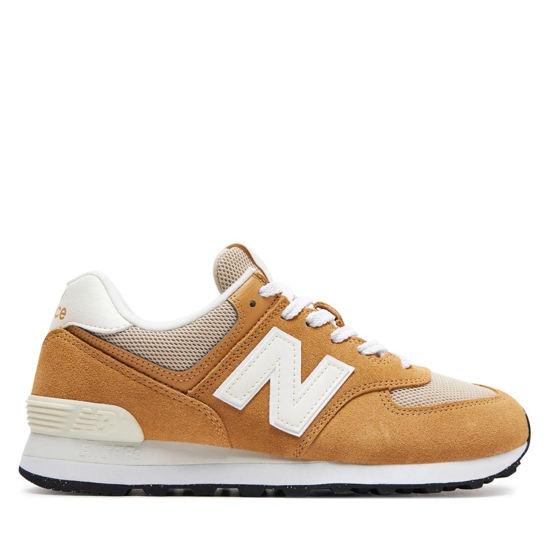 New Balance 574 Amarillo Zapatilla de Cuero