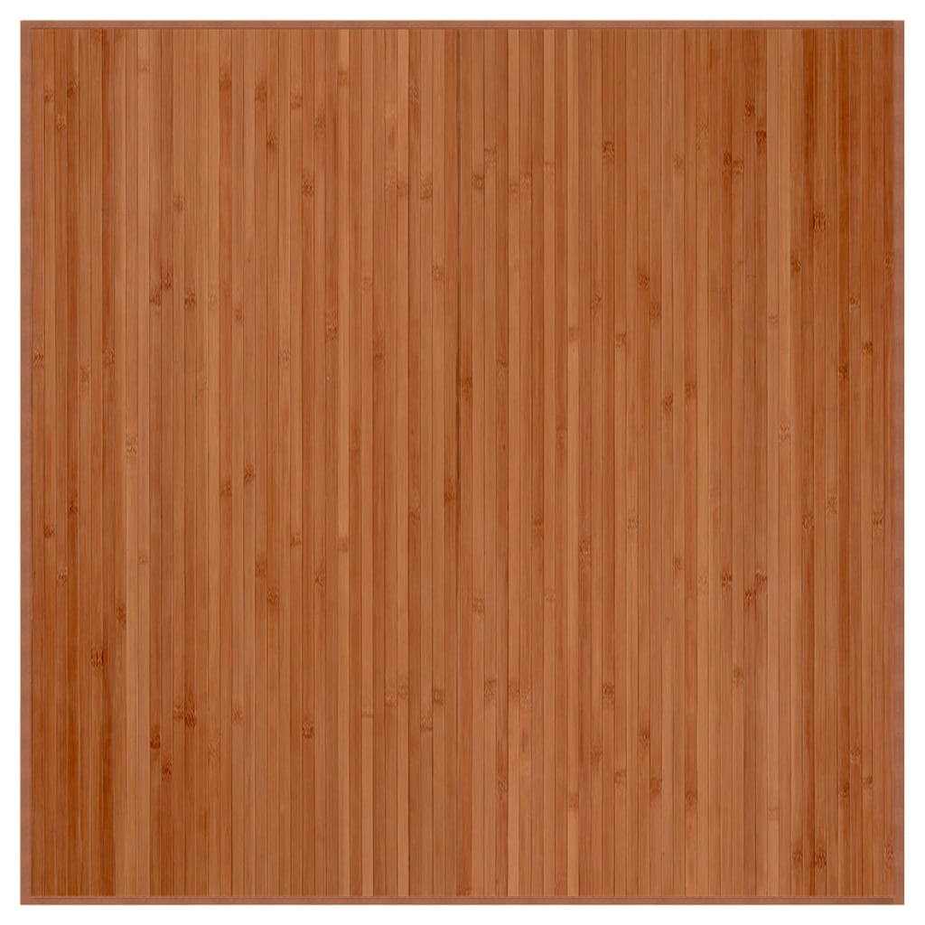 Vidaxl Alfombra Cuadrada Bambú 100x100 Cm Color Negro - Duradera y Resistente