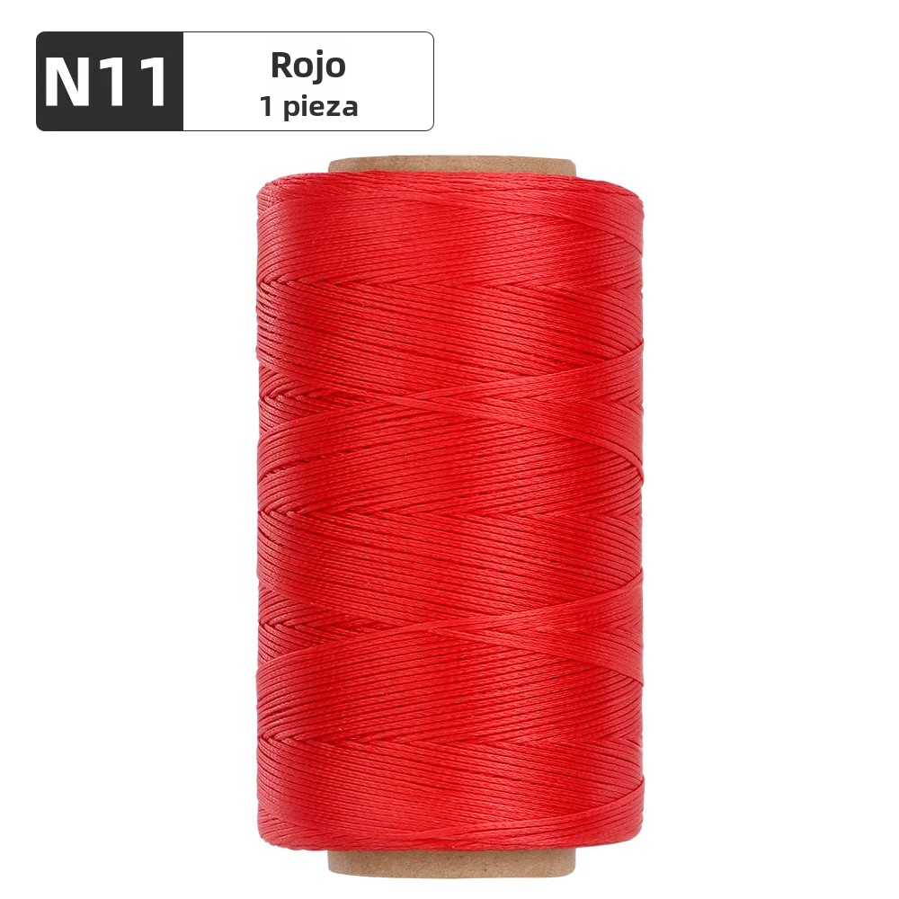 TK Hilo De Cuero Waxado De Poliéster 0.8mm 150D Para Manualidades DIY Costura a Mano Y Suturas En Negro Café Marrón Ligero