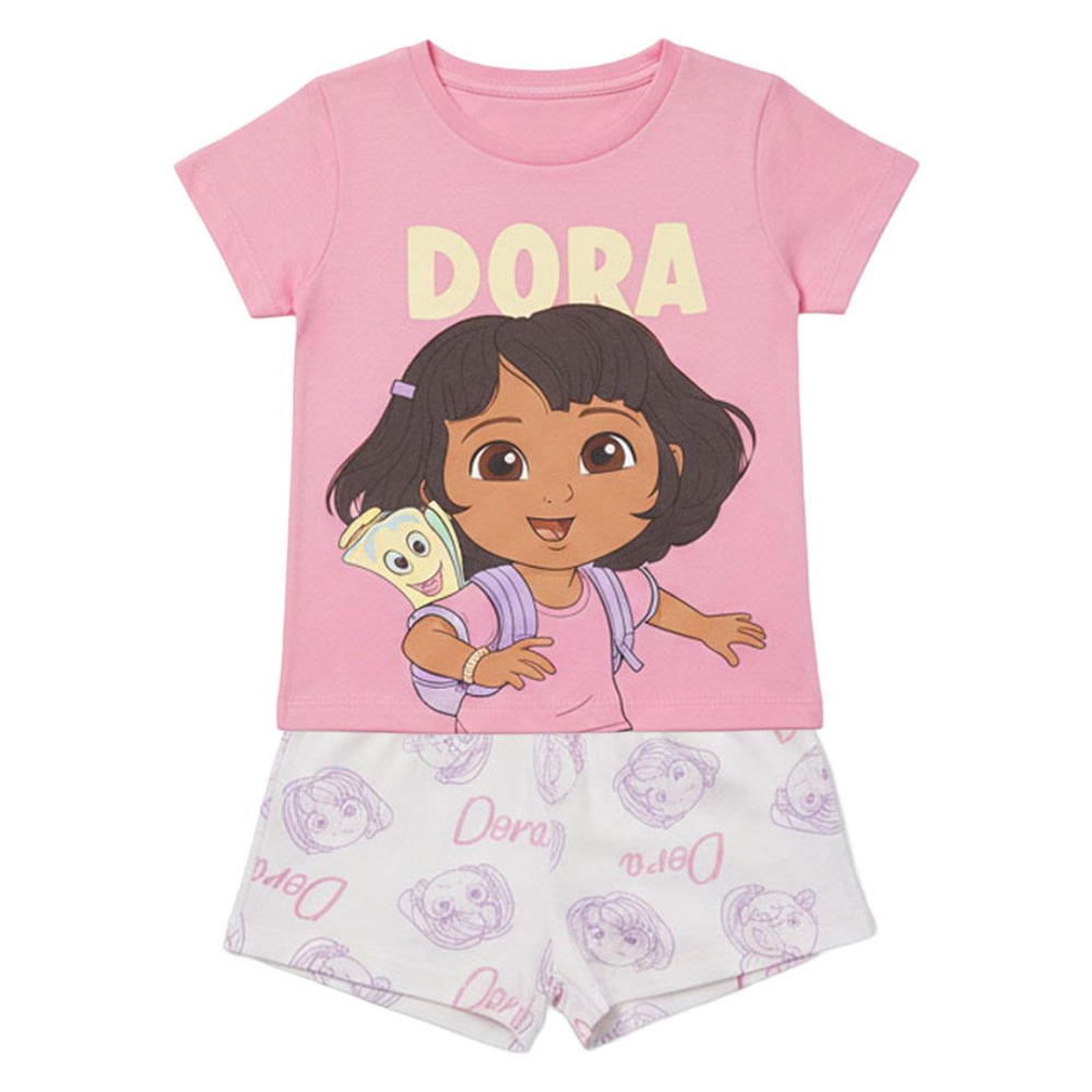 Dora La Exploradora Cerdá Pijama de Manga Corta Rosa Niña 85829