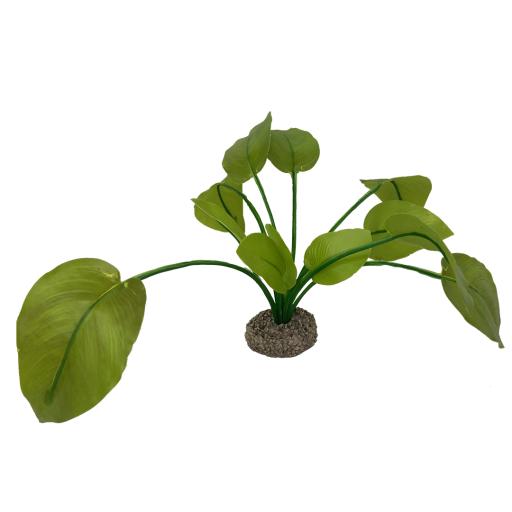 Ebi Planta Artificial Anubias Verde (Peces , Decoración , Plantas artificiales) - 17 cm