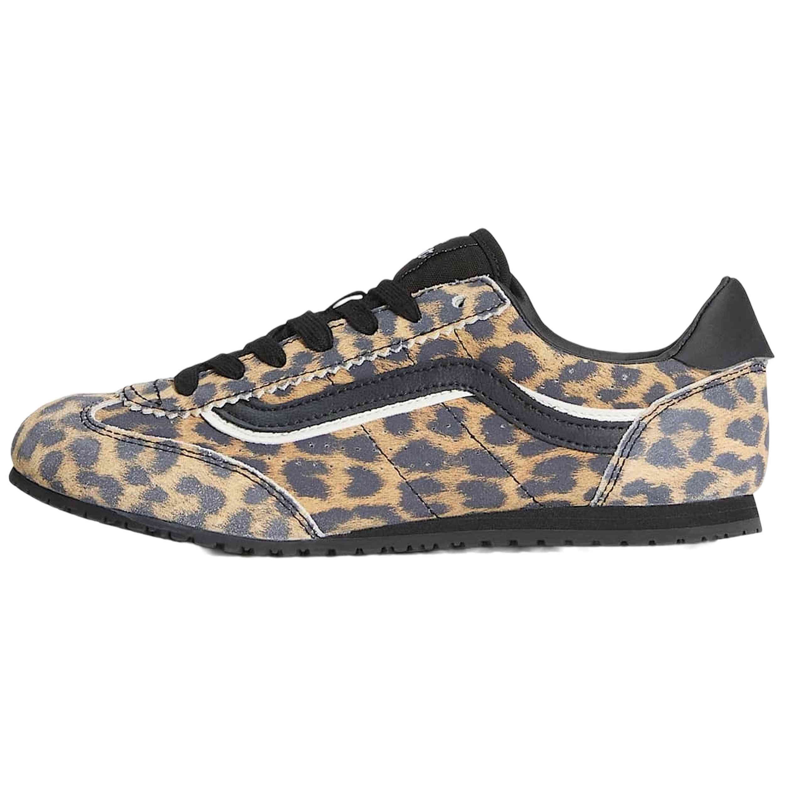 Zapatillas Vans modelo Super Lowpro "Suede Leopard Black" para Mujer en color Marron