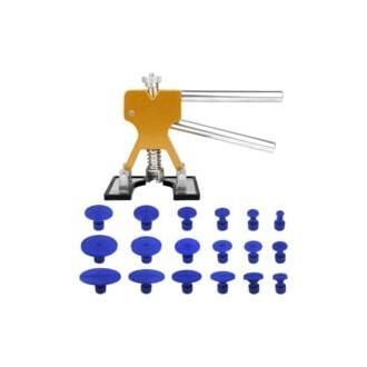 CA Kit de reparación de abolladuras sin pintura, herramienta para eliminar abolladuras de carrocería con 18 ventosas azules para coche, frigorífico, motocicleta y lavadora.