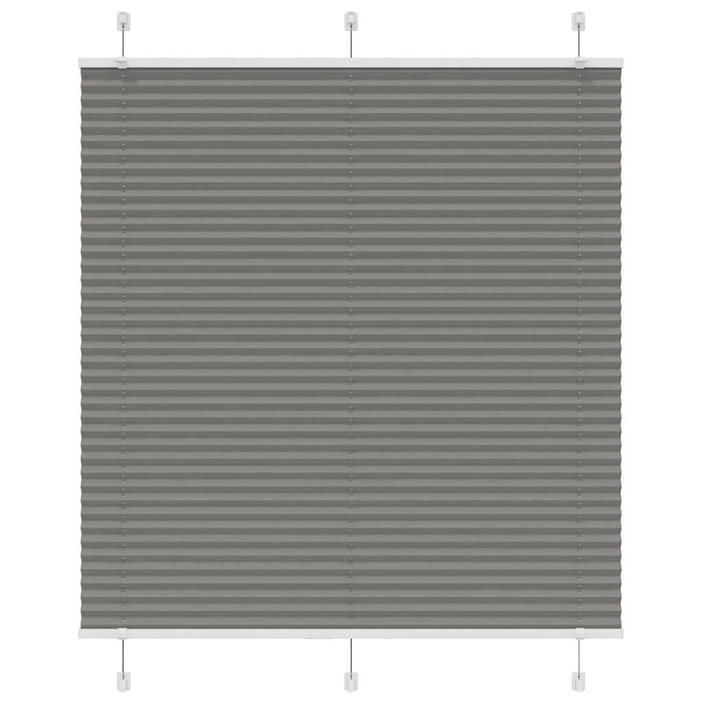 vidaXL Estor Plisado Antracita 120x100 cm Tela Ancho 119,4cm Poliéster