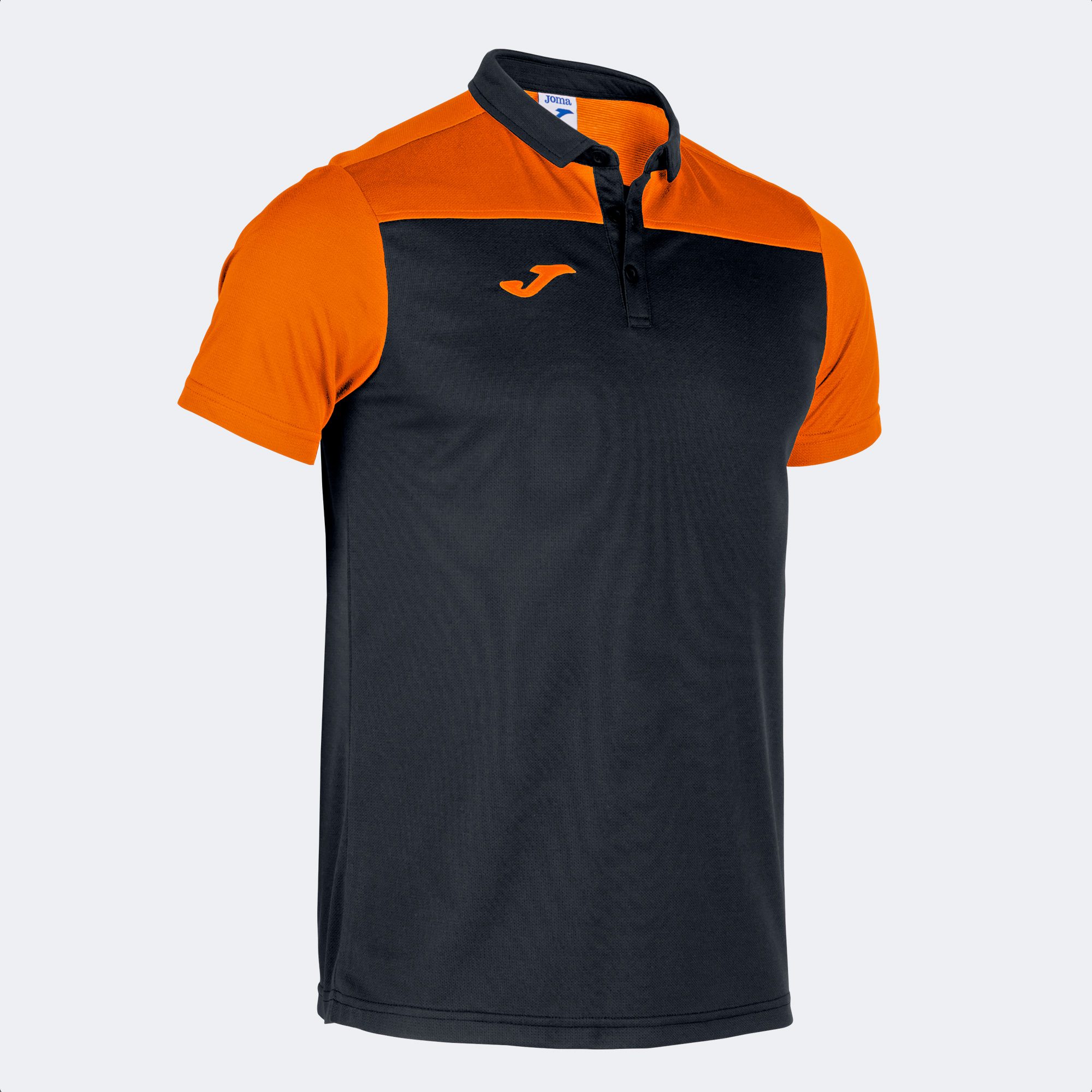 JOMA POLO MANGA CORTA HOBBY II NEGRO NARANJA Talla 6XS Niño Junior