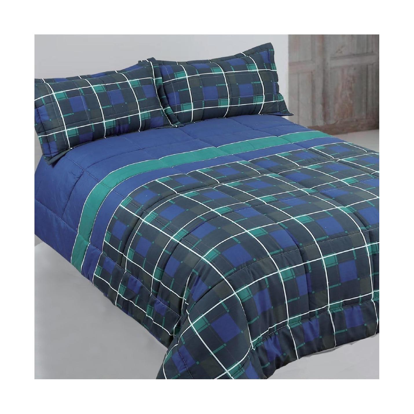 Donatella - Edredón nórdico DONATELLA EDREDÓN NÓRDICO ESTAMPADO REVERSIBLE  con patrón geométrico, 400 g/m², ideal para otoño e invierno, transpirable y hipoalergénico para cama 150 cm