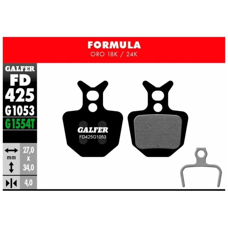 GALFER | Pastillas De Freno STANDARD Compatible Formula  FD425G1053  - Compuesto Standar idóneas para todo tipo de condiciones frenada progresiva pero consistente.  Compuesto orgánico semi-metálico