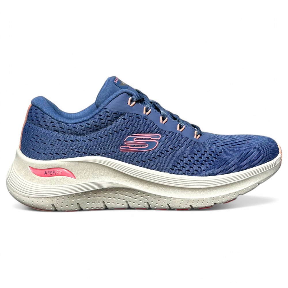 Zapatillas casual para mujer Skechers Arch Fit 2.0 -Big League 150051 Azul Rosa
