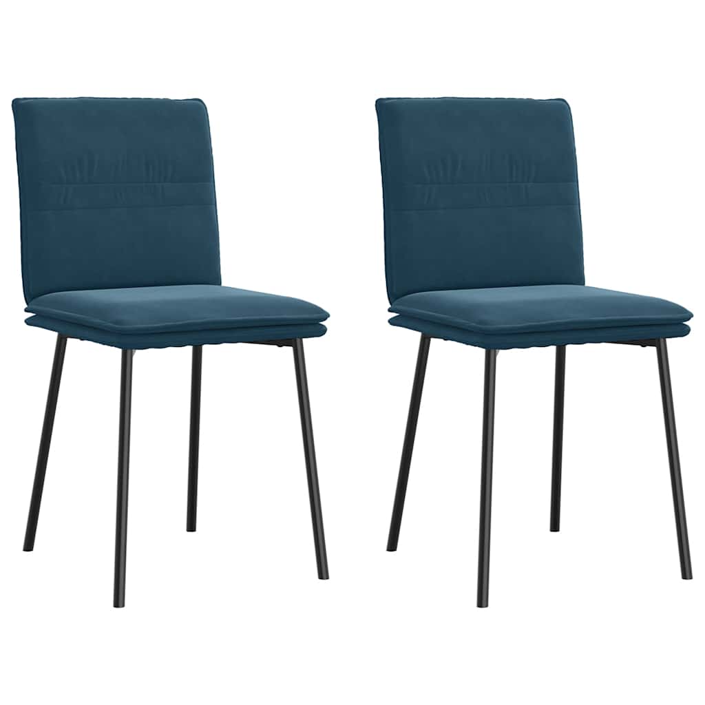 vidaXL Sillas de comedor 2 unidades terciopelo  45 x 54 x 83 cm Multicolor