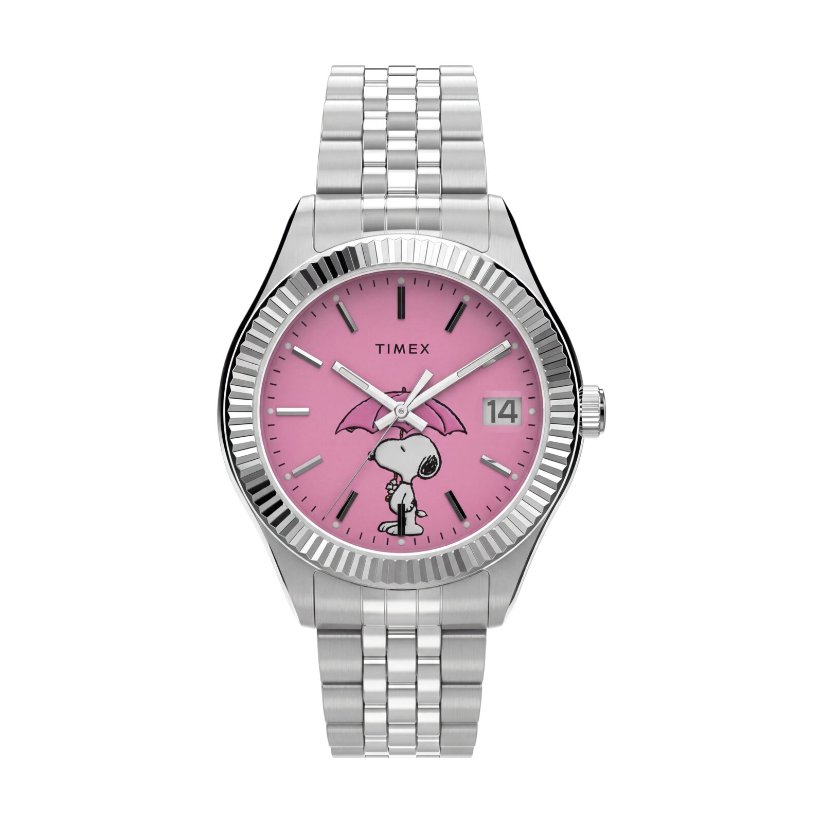 Timex Reloj Mujer Caja De Acero Pulsera Acero De Color Plateado Resistente Al Agua 5 Atm Tw2y85500