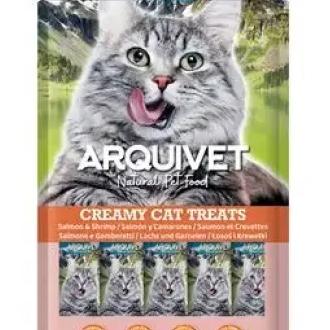 Arquivet Snack Líquido Cremoso de Salmón y Gambas para Gatos - 70 GR