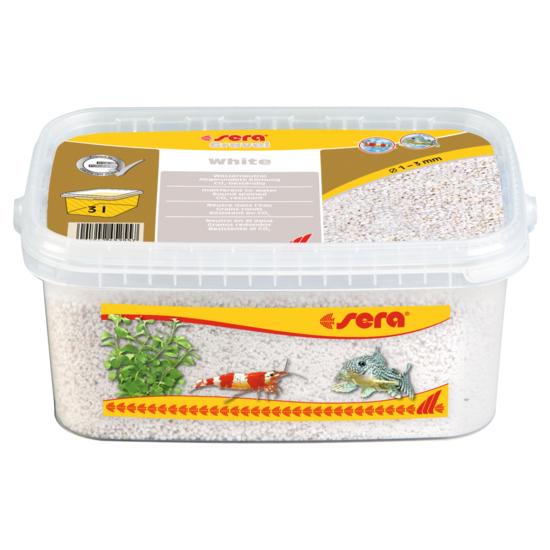 Sera Gravel White - Gravilla blanca natural (Ø 1 - 3 mm), para todos los acuarios de agua dulce y salada