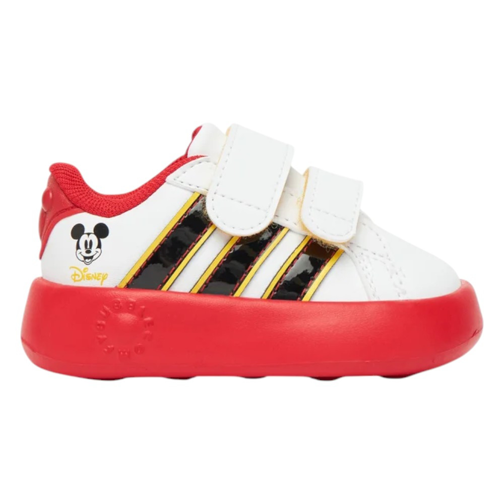 Zapatillas Adidas Grand Court 2.0 Cf I Mickey Disney Blancas Negro Rojo Jq8070 Casual Niño