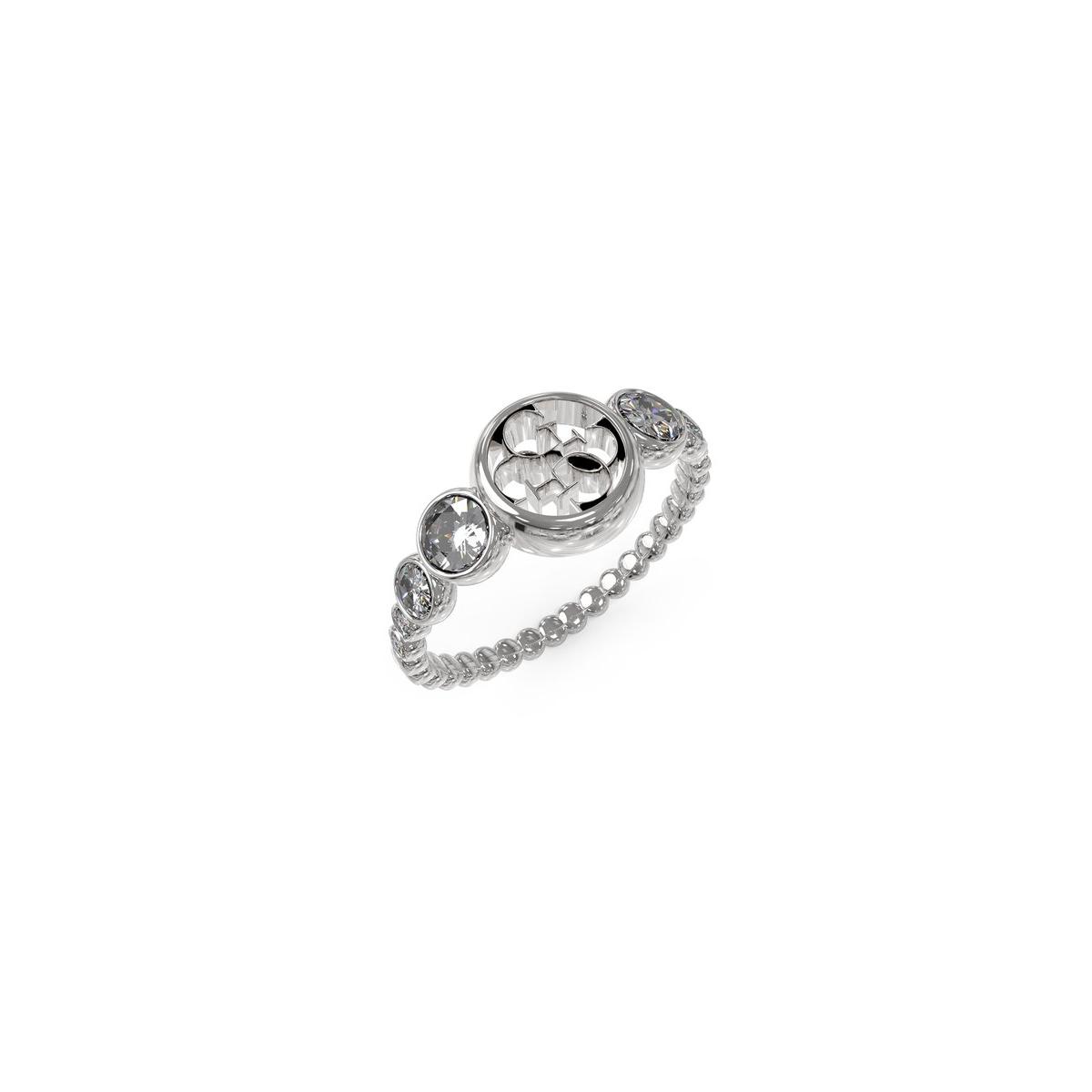 Guess Anillo Mujer Perfect Illusion De Acero Plateado Talla Europea 54 Talla España  Jubr03374jwrh54
