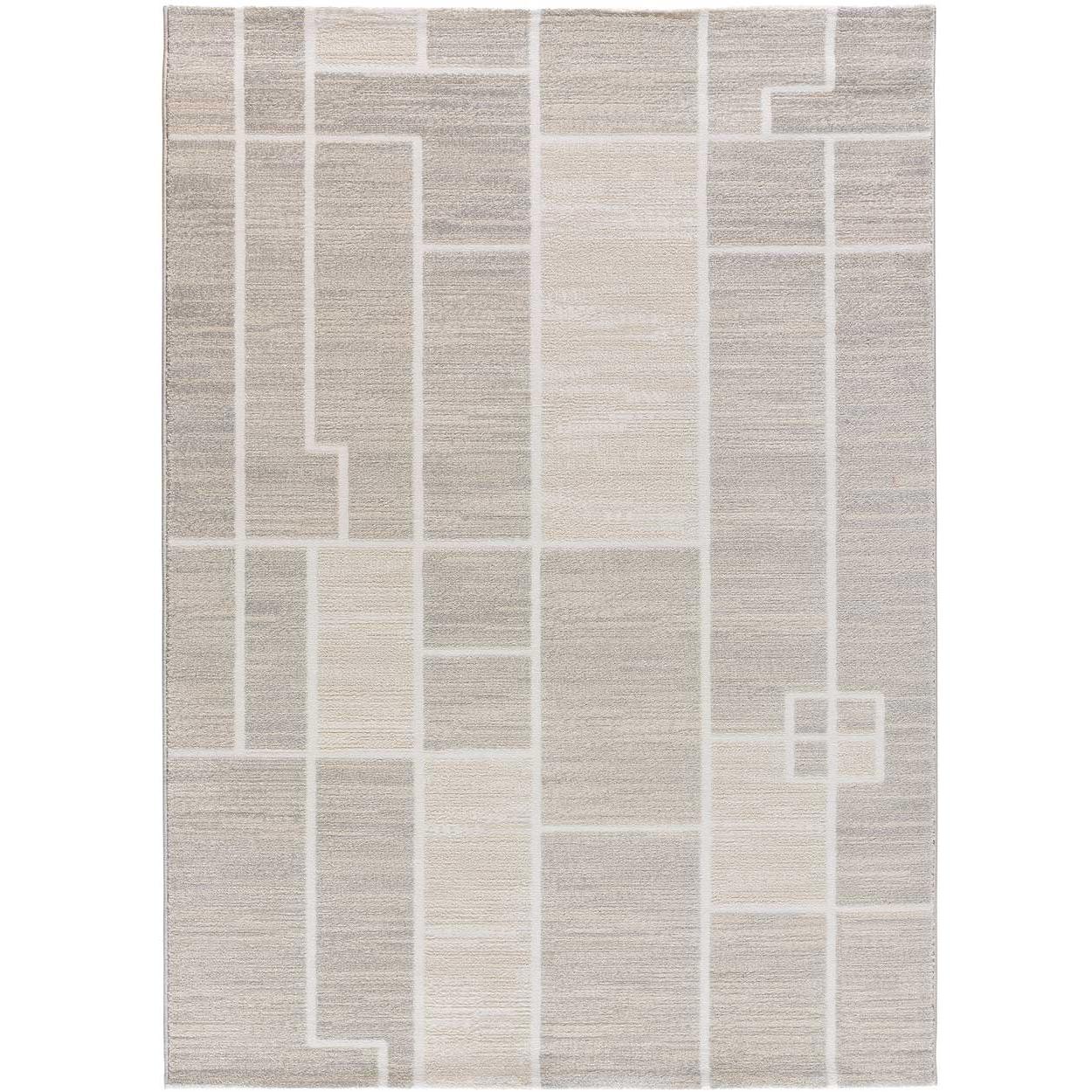 ATTICGO Alfombra de Interior Estilo Geométrico en Crema - HL-ORIGIN 12506 | 80X150, 160X230, 200X300 cm