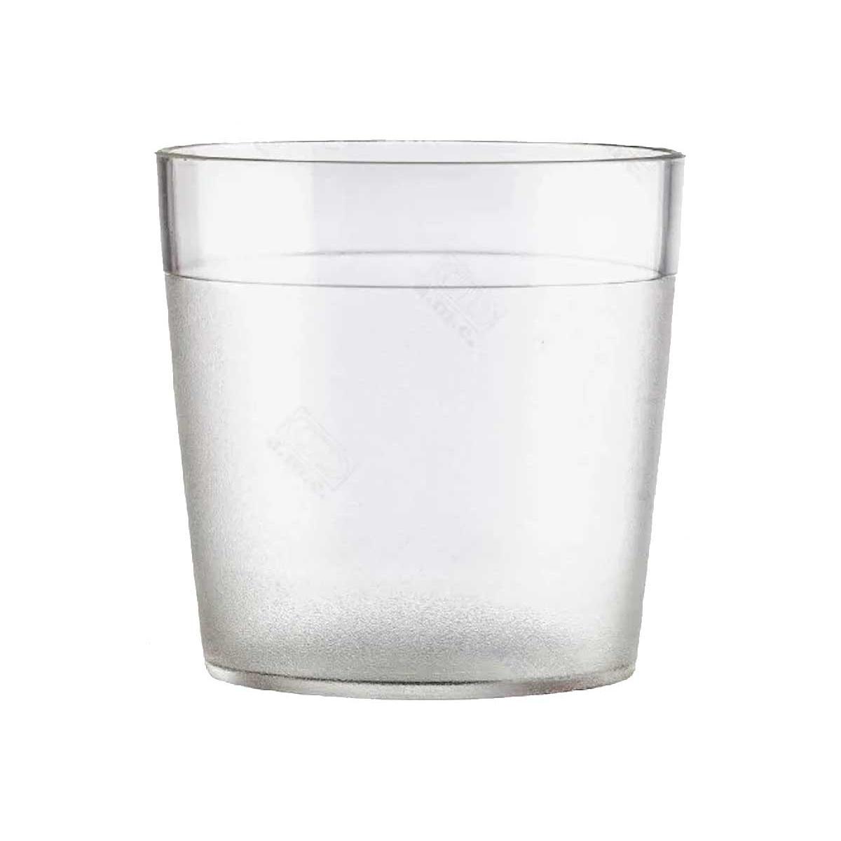 Vaso policarbonato 250cc y 170cc transparente, irrompible, apilable, apto microondas y lavavajillas, de facil limpieza, ligero, no pesa AMC